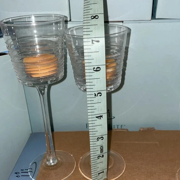3 pc Partylite stemmed candle holders - Picture 5 of 10